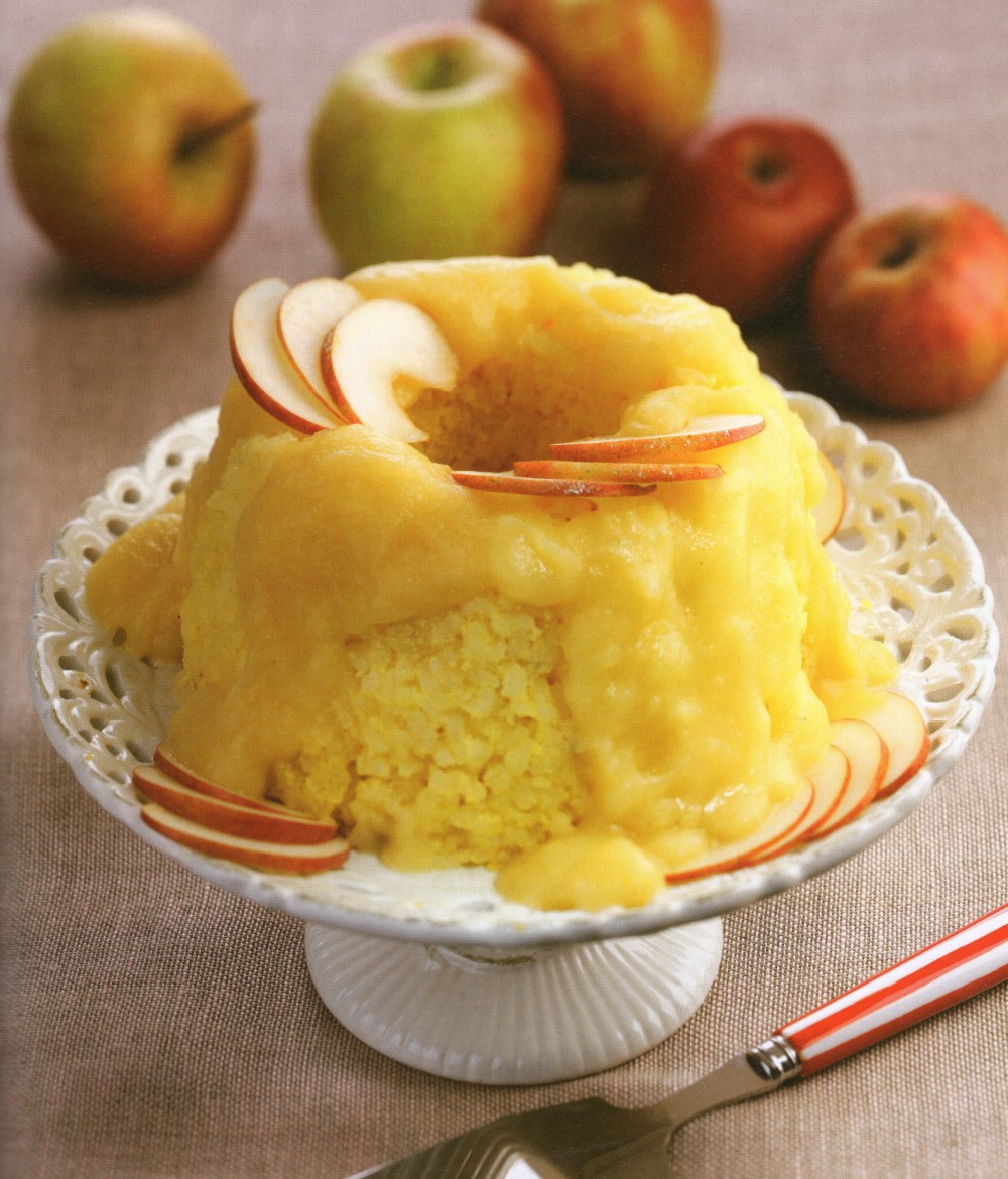 Pudding ρυζιού με σάλτσα μήλου