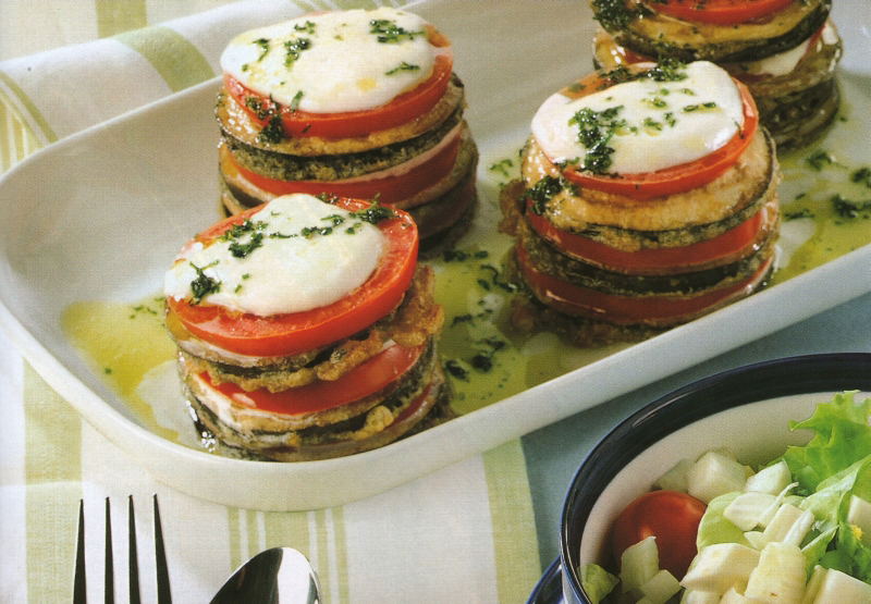 Mini “parmigiane” με μελιτζάνες και mozzarella